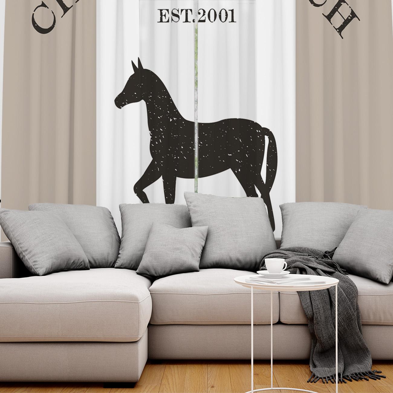 Силуэт лошади на тему фермерской жизни — фото 5