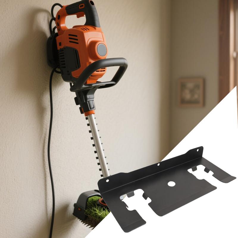 Garden Tool Organizer Wall-Mounted Power Tool Rack Heavy Duty Rust-Proof Space-Saving Storage Shelf For Pruners Branch Shears