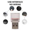 4Pcs Car Mini USB LED Ambient Light Portable Plug and Play Decorative Atmosphere Lamps for Interior Environment Flashing Light