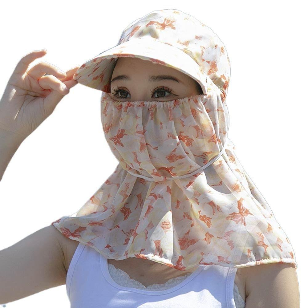 Sun Protection Women Sun Hat Ear Flap Sunscreen Bucket Hat Neck Protective Cover Cap  Summer