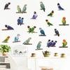 Cartoon Papegaaien Zwerm Muursticker Zelfklevend Verwijderbaar voor Kinderkamer Woonkamer Huisdecoratie
