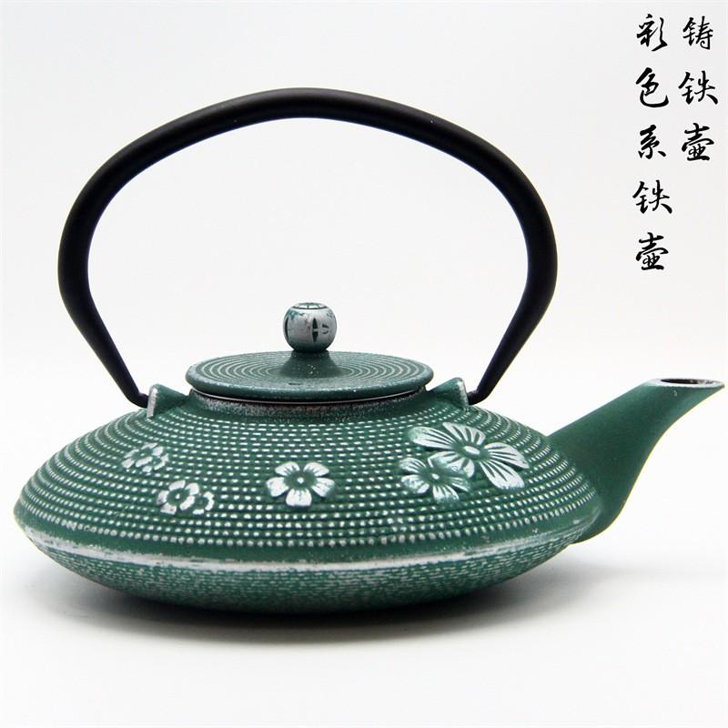 Cast Iron Teapot With Enamel Coating Vintage Style Home Kettle Tea Ceremony 600ml-1000ml Decorative Water Pot