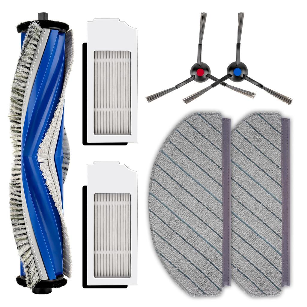 ECOVACS DEEBOT N20 Pro Plus Replacement Parts for N20 Plus Robot Vacuum Includes 1 Roller 2 Side 2 HEPA 2 Mop and Accessory Kit (7-Piece) Plus/N20