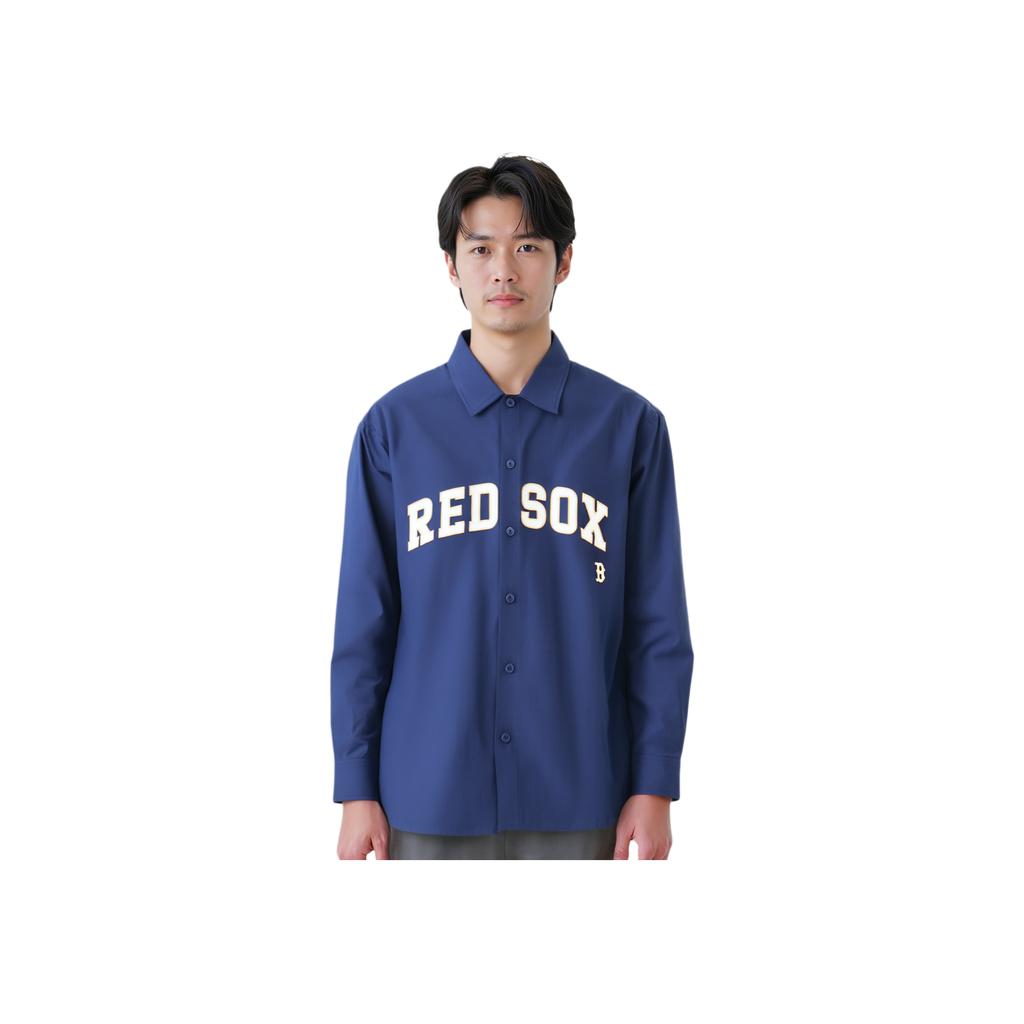 New MLB SS24 Boston Red Sox Shirt Unisex Navy Blue 3AWSV0141-43NYS