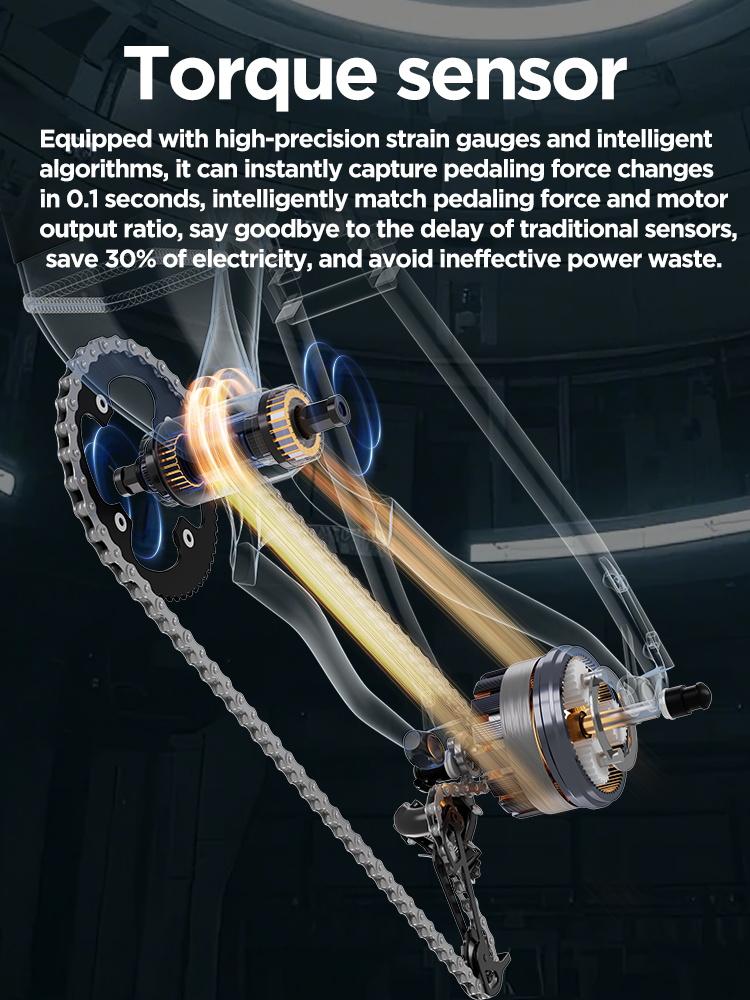 KIMDYMA K01 1000W Torque Sensor Electric Bike - Fat Tire Ebike with 48V20Ah Battery, Throttle, 50km/h Top Speed