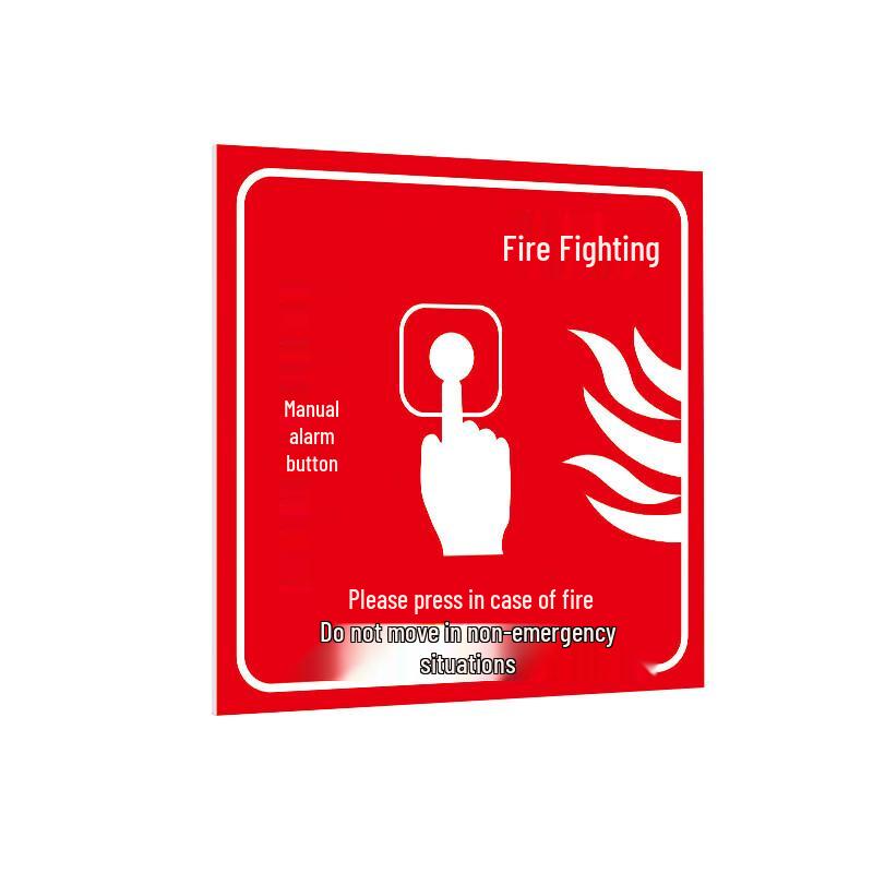 Fire Alarm Telephone Safety Sign Sticker, 10-Pack