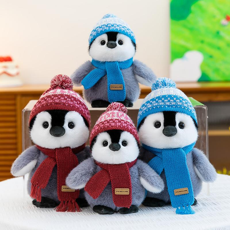 Süßer Schal Pinguin Plüschtier Meerestier Beruhigende Puppe für Kinder Greifautomat Puppe