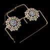 2022 Damen Blume Strass BH Brustkette Körperschmuck Abend Elegante Kleidung Dessous Sexy Kristall Tanzbekleidung