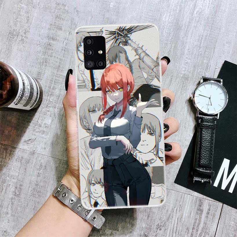 Chainsaw Man Makima Power Pouzdro na telefon Samsung Galaxy A12 A22 A32 A42 A52 A72 A51 A71 5G A41 A31 A21 A02S M12 M21 M31 M30S Fun