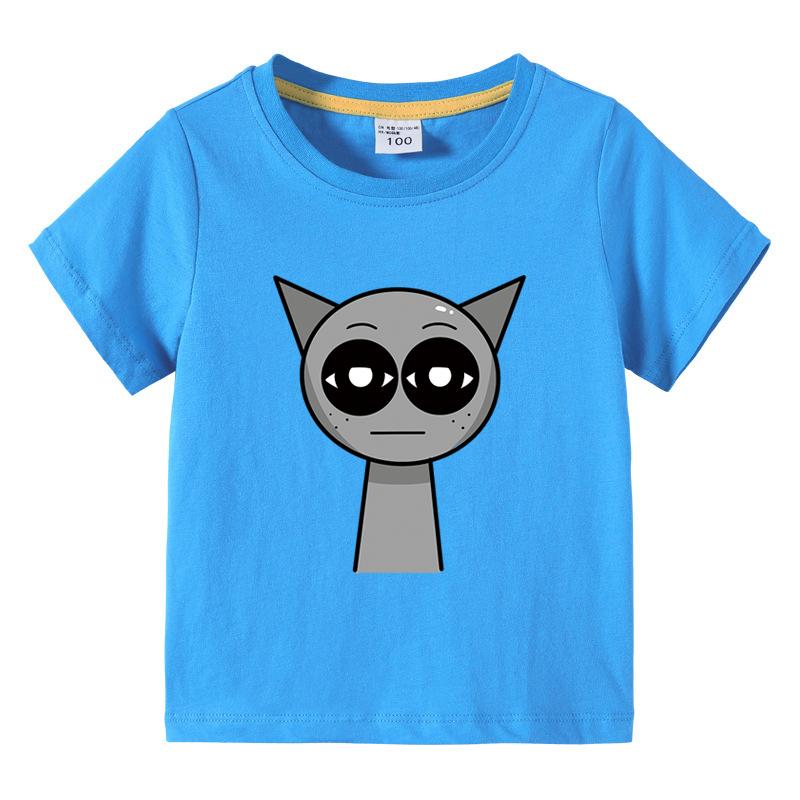 Summer Hot Sale Sprunki Kids' Game T-Shirt Boys' Short Sleeve Top Girls' Casual Top Clothing