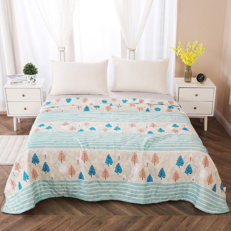 Summer Rabbit Flower Bear Print Air Conditioner Quilt With Gift Box Bedroom For