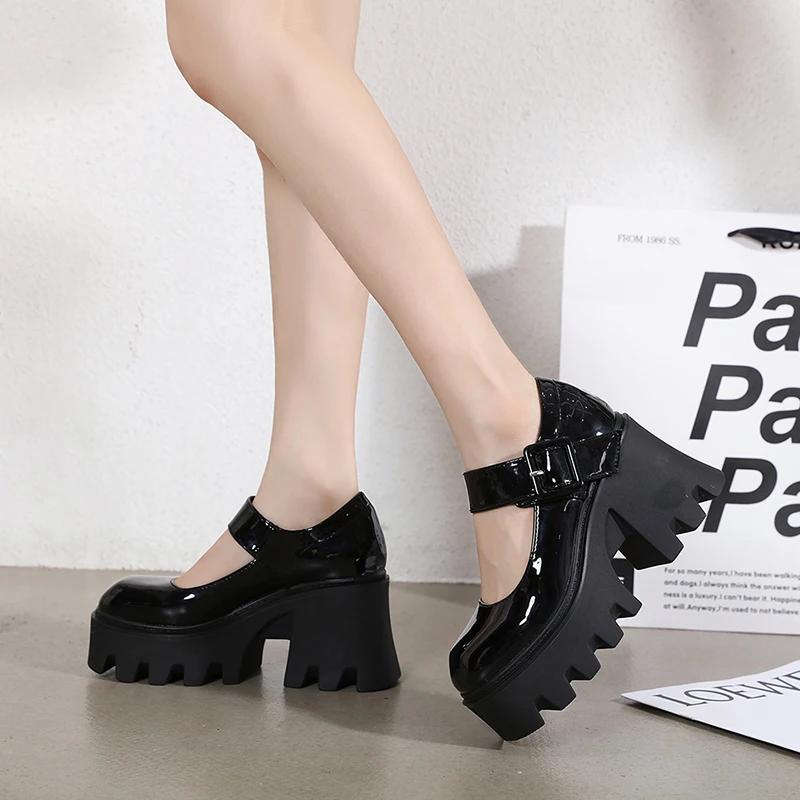 Fashion Women Pumps Japanese Style Platform Lolita Shoes for Women Chunky Heels Vintage Soft Girls Shoes School Heeled Mary Janes Shoe