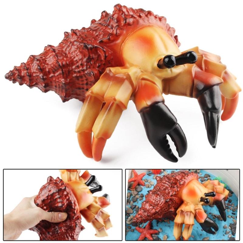 Colorful Sea Creature Sculpture Artificial Lobster Figurine Seafood Figures Toy for Desk Display Sea Creature Sculpture
