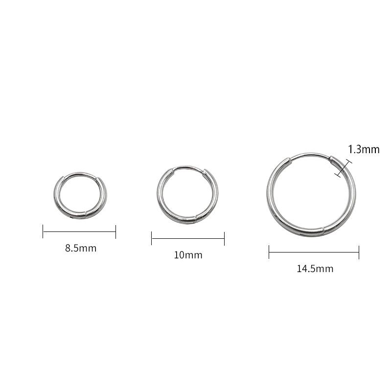 Simple Commuting, Stainless Steel Earrings, Stud Earrings For Boys And Girls, Daily Versatile And Popular Ear Buckle Jewelry