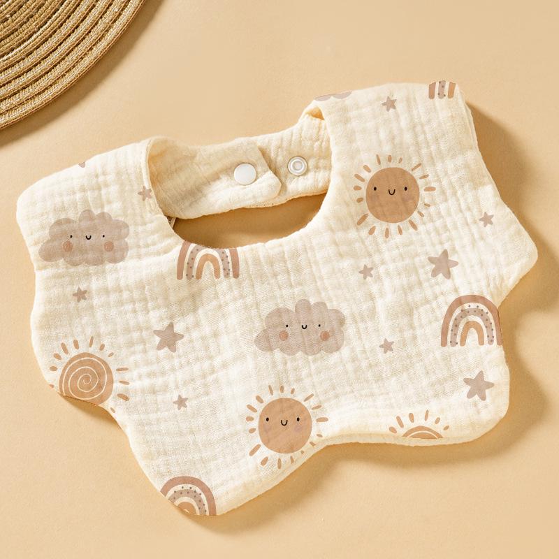 Baby Cotton Bib & Scarf Set - Infant Triangle Design