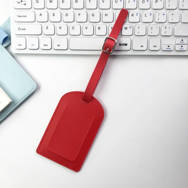 Winter 2022 Multicolor PU Leather Luggage Tag – Anti-Lost Boarding Info Tag for Suitcase