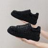 Small black shoes women's winter casual flat shoes women's rhinestone full diamond student board shoes women