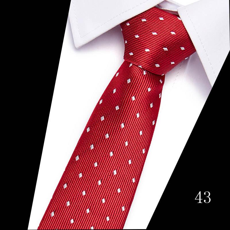 Necktie Man 7.5 cm Silk Tie Solid Color Gravatas Suit Accessories Fit Wedding Holiday Party