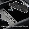 Hidden Center Console USB HUB Retractable Cable Type-C Charge Hub for Tesla Model Y Juniper/ Model Y LR / Model 3 Highland