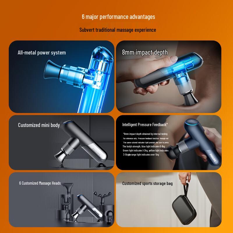 Philips Portable Percussion Massage Gun CN plug (adapter included)