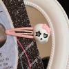 Sweet Hair Clip Lovely Cartoon Skull Shape Snap Hairpin Pink Color Hair Clip for Spring Summer Hairpins for Teenagers
