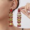 Bohemian Vintage Tassel Earrings for Women , Titanium Alloy Ear Studs , Ethnic Style Drop Earrings