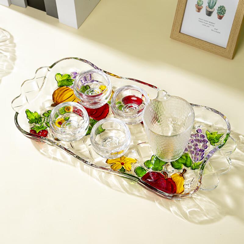 Flavinmci Zagęszczony Kryształowy Szklany Dyniowy Talerz Serwingowy