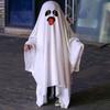 Scary Ghost Poncho Robe White Ghost Cosplay Costume Funny Halloween Cloak Cape  Stage Performance