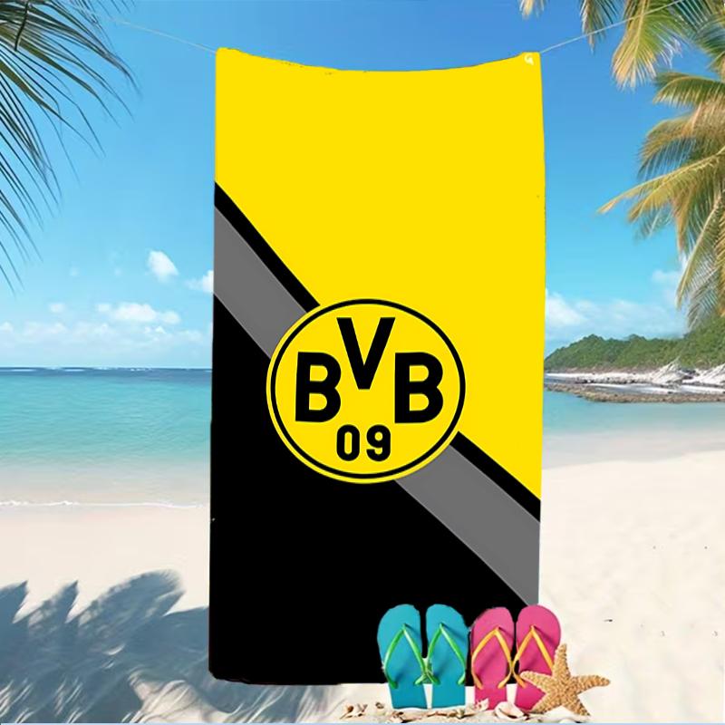 Beach Towel with Borussia Dortmund Pattern - Soft,absorbent,machine Washable Lightweight&Modern,swimming,Travel Essentials