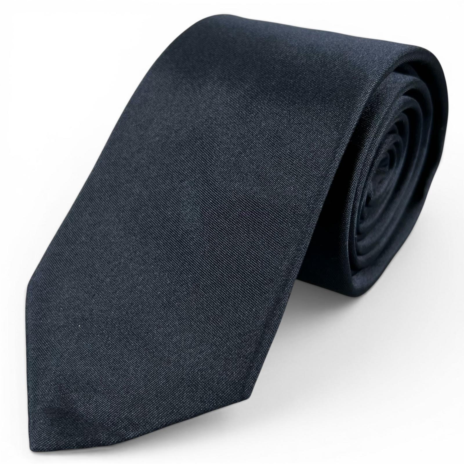 Pristine DIOR tie Solid Design Dark navy silk mens 23U1047AU001 Used