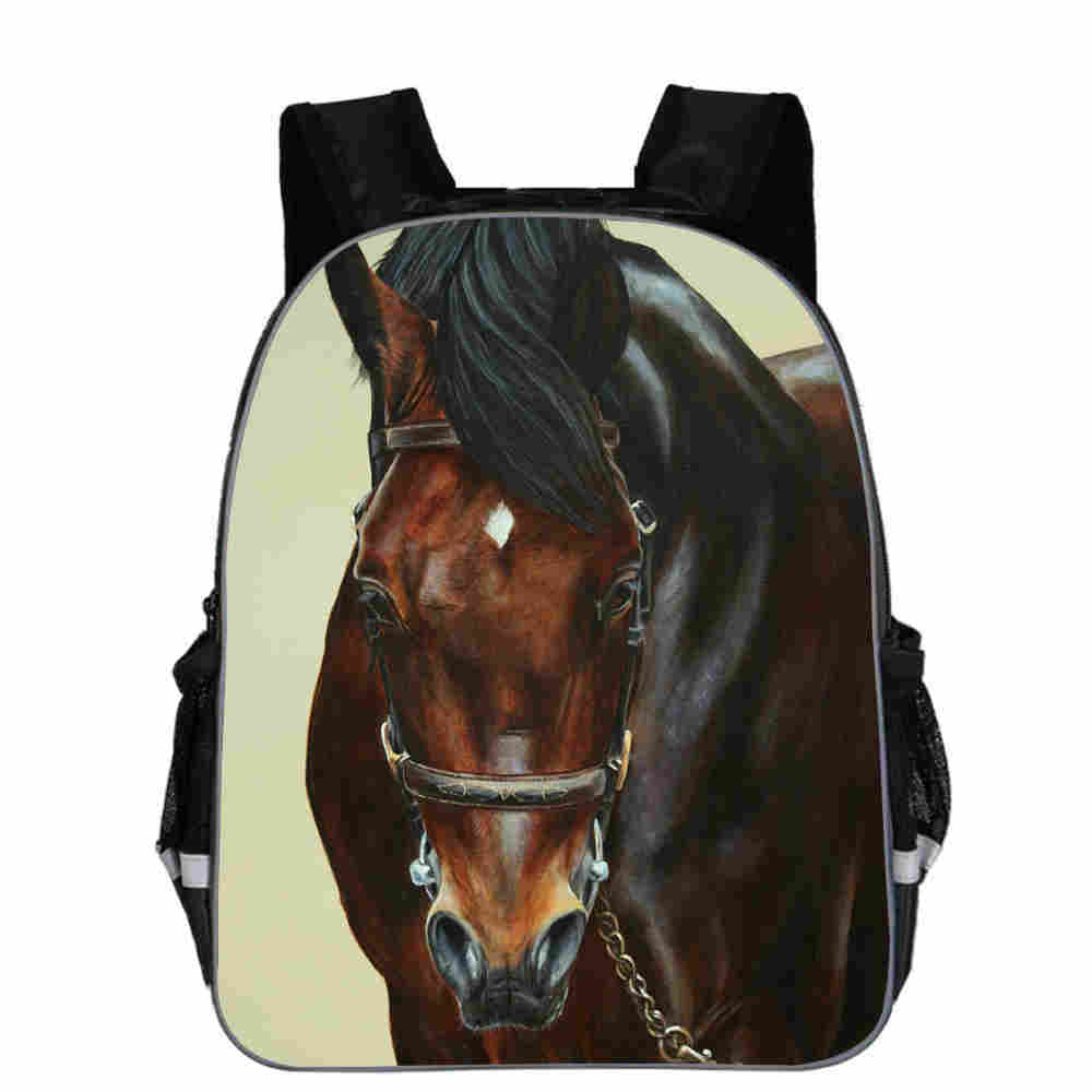 Klassiek Populair Paard T-rex Eenhoorn Notitieboek Rugzakken leerling Schooltassen 3D Print Oxford Waterdicht Jongens/Meisjes Laptop Rugzakken