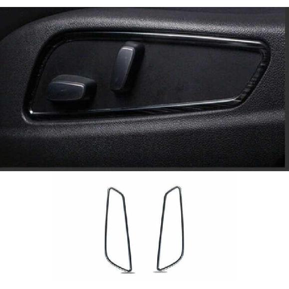 For Cadillac XT6 -2024 Black Steel Seat Adjust Handle Button Frame Trim 2PCS