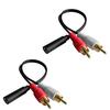Y Connector Audio Cable 3.5mm Audio Female To 2 RCA Male Stereo Cable Compatible for TV, Smartphones, Tablets (8 Inch,2 Pack)