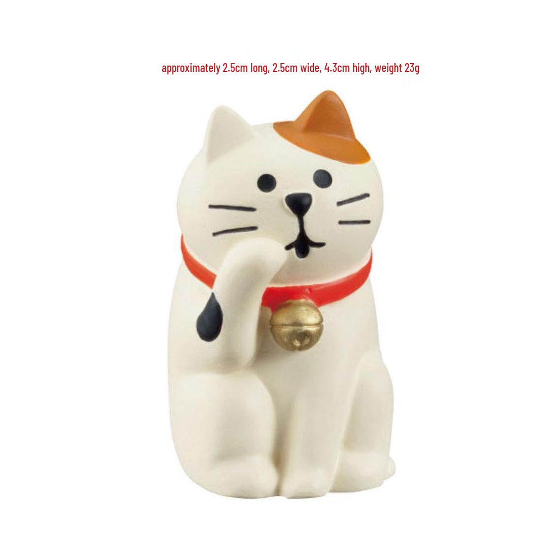 Japanese Style Mini Lucky Cat Ornaments - Trendy Zakka Crafts & Play Figures