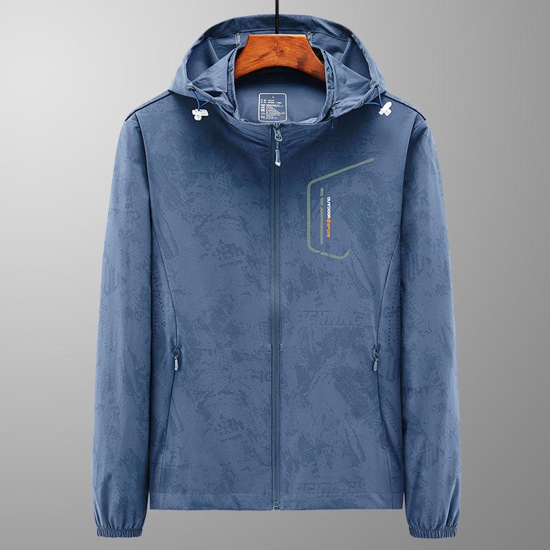 Summer New Pattern Outdoor Sunscreen Clothing for Men and Women, Sweat-absorbing and Breathable Thin Hooded UV-proof Skin Clothing