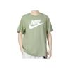 Nike Logo Print Short Sleeve Sports T-Shirt Men Tops Green DX1986-017
