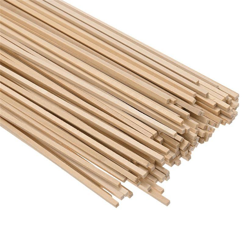 AEE2-Wood Square Dowel Rods, 1/8 X 12 Inch Unfinished Wooden Square Dowel Rod, Hardwood Square Dowel Sticks As Shown 120 Pack