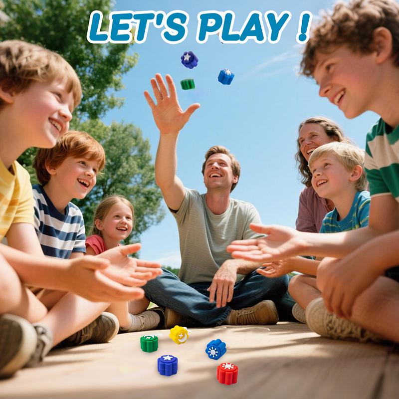 Fun Gonggi Jack Stone Pebbles Set Hand Eye Coordination Training Toy Dice Traditional Party Games