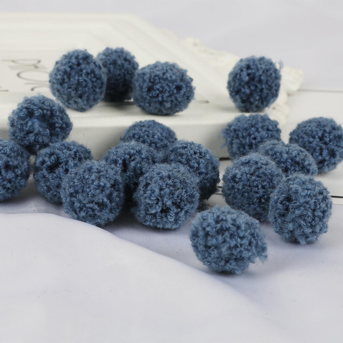 

15/20 мм красочные помпоны для кукол, одежда, материал ручной работы, мягкие пушистые помпоны, шарик для DIY, детские игрушки, аксессуары 15mm 10pcs синий