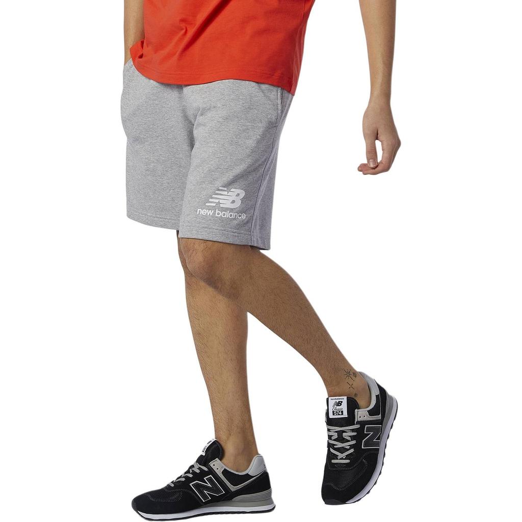 New Balance Essentials Stacked Logo Suit Shorts Asia Sizing 'Grey' Men's AMS03558-AG