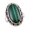 Natural Malachite Gemstone 925 Solid Sterling Silver Jewelry Ring Size 8 J9N29