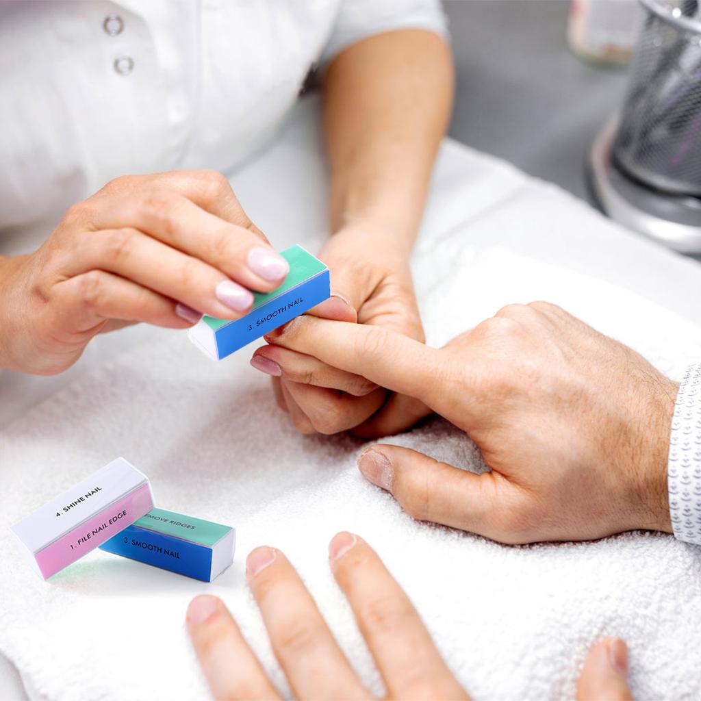 4-seitiger Nagelbuffer für Acryl- und Naturnägel Professioneller Maniküre-Feilenblock Maniküre-Buffer Polierblock Glänzendes Nagelwerkzeug