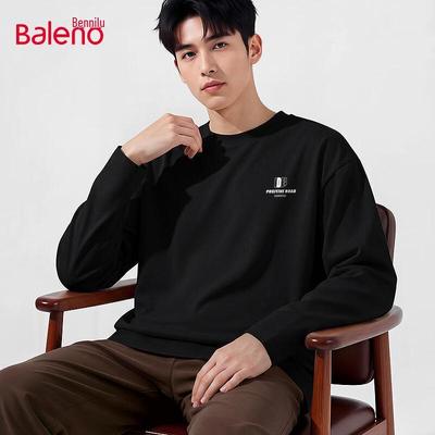 Baleno Men's Heavyweight Cotton Long Sleeve T-Shirt