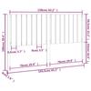 Headboard 165.5 X 4 X 100 Cm Solid Pine Wood
