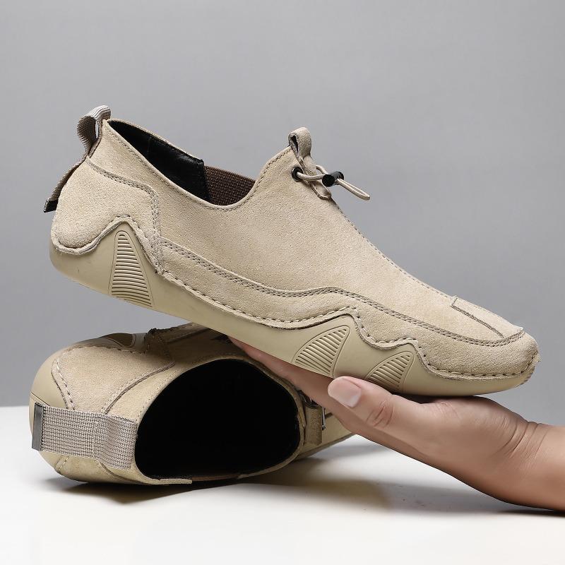 Leather casual shoes men's shoes overalls breathable lazy shoes leather shoes versatile shoes men's trendy shoes