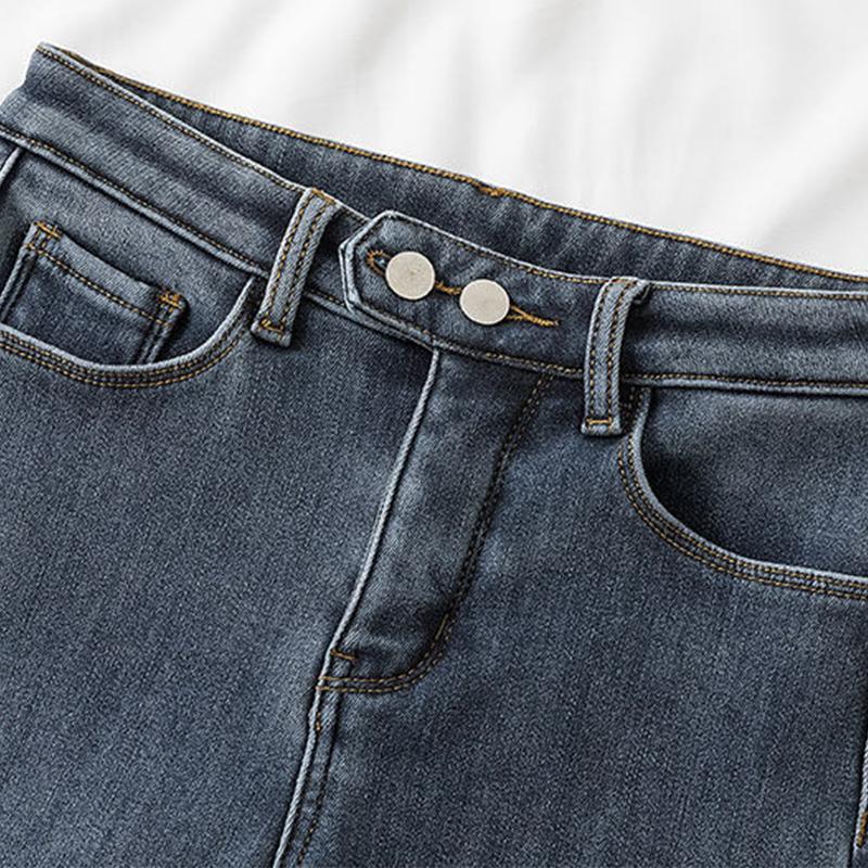 Warm Winter Denim Pants Plus Velvet Thicken Women Skinny Jeans High Waist Vintage Slim Big Size Stretch Jeans