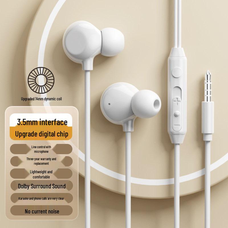 Er Ye Wired In-Ear Type-C Sleep Earphones for Apple, Huawei, Xiaomi, Oppo, Honor