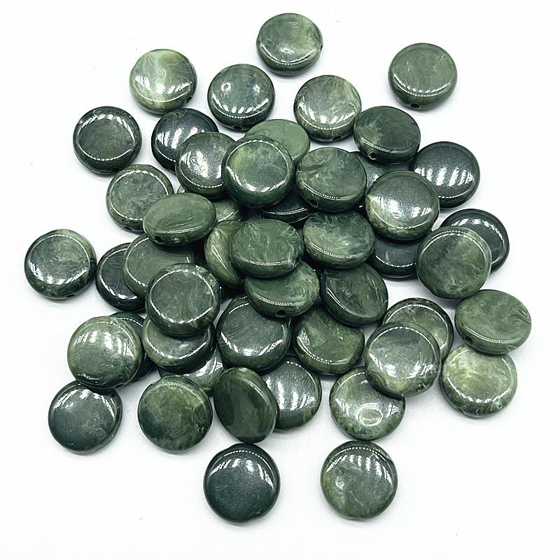 20pcs 15mm Imitation Natural Stone Beads Oval Shape Acrylic Beads for Jewelry Making DIY Handmade Earring Accessories