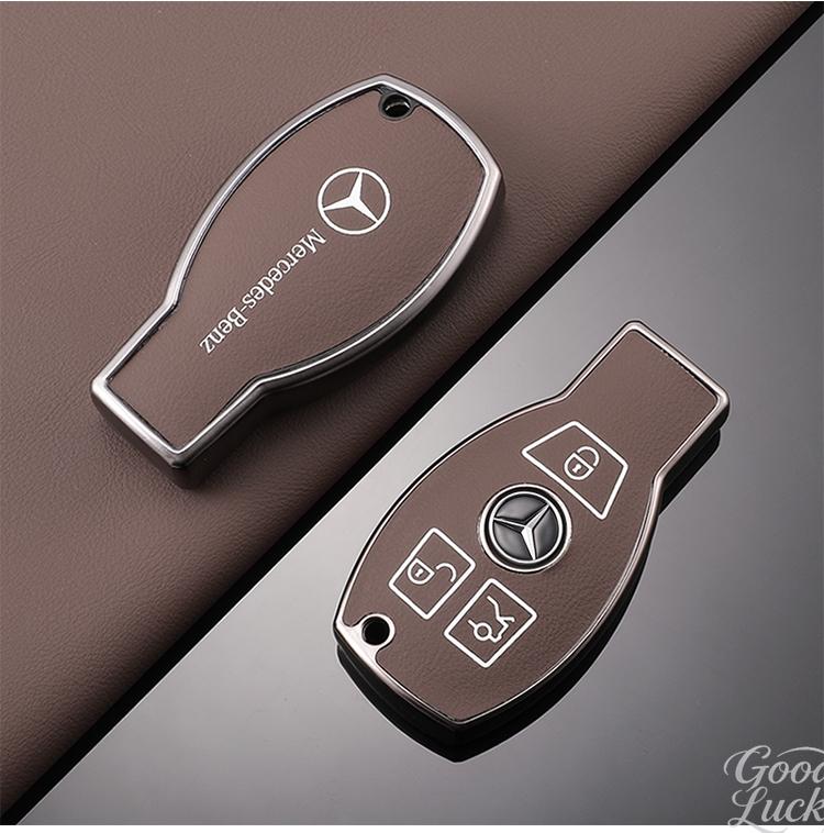 YDC4   Car Zinc Alloy Key Case Shell Buckle Car Key Cover  For Mercedes Benz A C E S G Class GLC CLE CLA GLB GLS W177 Auto Accessory