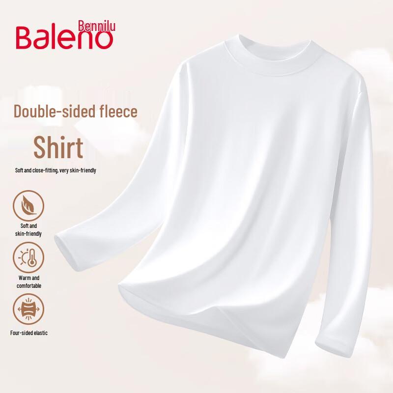 

Baleno Men s Fleece-Lined Semi-High Collar Long-Sleeve T-Shirt 2XL